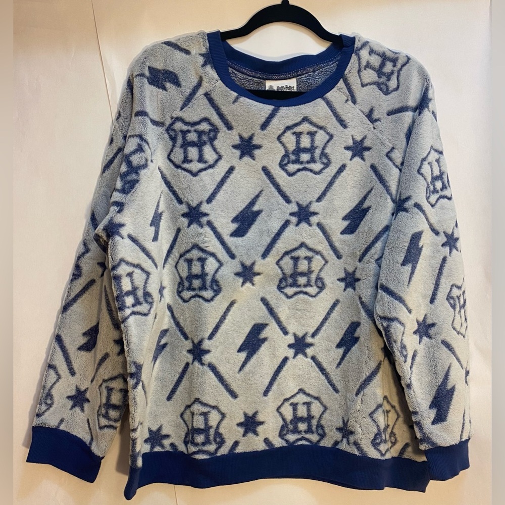 Wizarding World Harry Potter Fleece Pajama Loungewear Sweatshirt Fuzzy Soft‎ XL